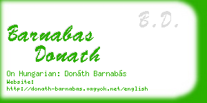 barnabas donath business card