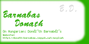 barnabas donath business card